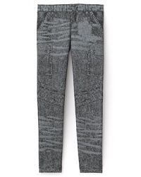 This bleached out legging from Flowers by Zoe adds a touch of '80s style to your little girl's wardrobe. This bleached out legging from Flowers by Zoe adds a touch of '80s style to your little girl's wardrobe.