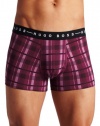 HUGO BOSS Men's Check Print Waistband Speed Boxer Brief