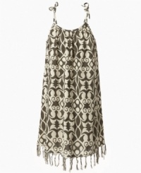 On the edge. This fringe-accented dress from Roxy adds a unique twist to her sun-kissed summer looks. On the edge. This fringe-accented dress from Roxy adds a unique twist to her sun-kissed summer looks.