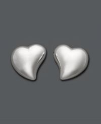 Let love reign supreme. Pretty polished studs by Giani Bernini feature an asymmetrical heart in sterling silver. Approximate diameter: 1/8 inch. Let love reign supreme. Pretty polished studs by Giani Bernini feature an asymmetrical heart in sterling silver. Approximate diameter: 1/8 inch.