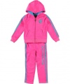 Rocawear High Above 2-Piece Tracksuit (Sizes 4 - 6X) - fuchsia/blue, 4