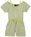 Baby Phat - Kids Girls 7-16 Knit Romper, Lime Green, Small