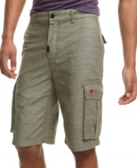 These classic cargo shorts from LRG come with pocket detailing to freshen up your spring look. These classic cargo shorts from LRG come with pocket detailing to freshen up your spring look.