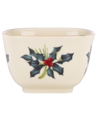 Perfect for holiday parties, the Winter Greetings nut bowl by Lenox combines everything that's beautiful about the season in fine ivory porcelain. Perfect for holiday parties, the Winter Greetings nut bowl by Lenox combines everything that's beautiful about the season in fine ivory porcelain.