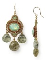 Style yourself southwestern with these earthy and elegant drop earrings from Miguel Ases. The amazonite stones play well with dark denim or a little black dress.