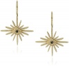 Mizuki 14k Gold and Black Diamond Sunburst Earrings