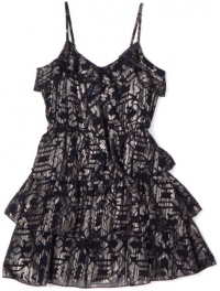 Nicole Miller Girls 7-16 Shelly Dress, Navy, 16