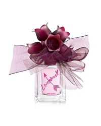 Feminine. Romantic. Spontaneous.Lovestruck, the new fragrance from Vera Wang, is all about Veras interpretation of love, playing off of a modern twist on Romeo and Juliet. Think lovestruck lovers and the emotion and rush you feel when you are fallingin love that heart pounding, spontaneous feeling! Topnotes Pink Guava, MandarinMidnotes Tuberose, Lotus BlossomBasenotes Precious Woods, Sheer MuskThe fragrance is a sparkling addictive floral that you are sure to fall in love with. There is an instant attraction tothe mouth watering pink guava and mandarin, followed by a delicate mix of tuberose and lotus blossom. Behindit all, the precious woods and sheer musk envelop to bring warmth and comfort. Feminine. Romantic. Spontaneous.Lovestruck, the new fragrance from Vera Wang, is all about Veras interpretation of love, playing off of a modern twist on Romeo and Juliet. Think lovestruck lovers and the emotion and rush you feel when you are fallingin love that heart pounding, spontaneous feeling! Topnotes Pink Guava, MandarinMidnotes Tuberose, Lotus BlossomBasenotes Precious Woods, Sheer MuskThe fragrance is a sparkling addictive floral that you are sure to fall in love with. There is an instant attraction tothe mouth watering pink guava and mandarin, followed by a delicate mix of tuberose and lotus blossom. Behindit all, the precious woods and sheer musk envelop to bring warmth and comfort.