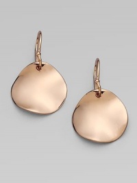 Simple, undulating discs, evoking the delicate wavy shape of a rose petal, in sterling silver and 18k gold, finished in polished 18k rose goldplating.18k gold and sterling silver with 18k rose goldplatingDrop, about 1Ear wireImported Simple, undulating discs, evoking the delicate wavy shape of a rose petal, in sterling silver and 18k gold, finished in polished 18k rose goldplating.18k gold and sterling silver with 18k rose goldplatingDrop, about 1Ear wireImported
