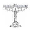 This elegantly designed menorah from Olivia Riegel features hand-set Swarovski® crystals and faux pearls on a white hand-enameled and silver tone finish.