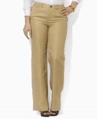 These classic-fitting plus size dress pants from Lauren by Ralph Lauren exude tailored sophistication in a sleek stretch construction for a flattering fit. (Clearance)