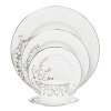 An instant classic from Kate Spade, the Gardner Street Platinum dinnerware collection is the definition of contemporary elegance. Delicate platinum branches with dainty leaves sweep over the sides of this dinnerware, bringing an elegant feel to your table.