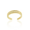 18K Gold Over Sterling Silver Channel Set CZ Toe Ring