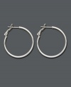 Simple and chic. Hoop earrings are a girl's best friend. This Giani Bernini pair is no exception with its smooth sterling silver setting and lever backing. Approximate diameter: 1 inch.