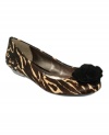 Prints are charming in the Adrina ballet flats from DKNYC. A flower on top only adds to the fun.