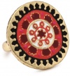 Lucky Brand Gypsy Soul Gold-Tone Red Enamel Ring, Size 7