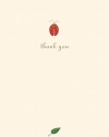 Graphique de France Ladybug Boxed Thank You Notes, 4.25 x 5.5 Inches, Cream (L809CB)