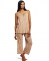 Midnight By Carole Hochman Women's Garden Sunset Capri Pajama