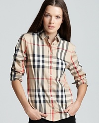 Embody true Burberry Brit elegance in this crisp and classic button-down. Pair with jeans or slacks, day or night. Embody true Burberry Brit elegance in this crisp and classic button-down. Pair with jeans or slacks, day or night.