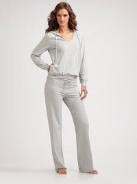 Ultra-soft stretch pullover with v-neckline and drawstring closure.47% rayon/47% cotton/6% elastene Machine wash Made in Italy Ultra-soft stretch pullover with v-neckline and drawstring closure.47% rayon/47% cotton/6% elastene Machine wash Made in Italy