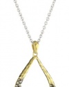 Judith Jack Gold Sea Gold-Plated Sterling Sillver Marcasite Pave Tear Drop Pendant Necklace