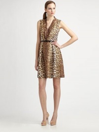 Beyond alluring, this dress has a flattering silhouette and a bold print. The bow belt offers a polished look.V-necklineSleevelessPrincess seamsAllover printBow belt includedConcealed back zipperFully linedAbout 40 from shoulder to hemSilkDry cleanImported Model shown is 5'11 (180cm) wearing US size 4. Beyond alluring, this dress has a flattering silhouette and a bold print. The bow belt offers a polished look.V-necklineSleevelessPrincess seamsAllover printBow belt includedConcealed back zipperFully linedAbout 40 from shoulder to hemSilkDry cleanImported Model shown is 5'11 (180cm) wearing US size 4.