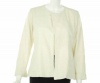 Eileen Fisher Embroidered Cotton Squares Jacket Off-White X-Small