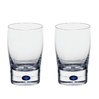 Orrefors Intermezzo Blue Collection designed by Erika Lagerbielke. From the name synonymous with unique and luxurious art glass, Orrefors' Intermezzo Blue has a distinct teardrop of blue in the stem. Orrefors Intermezzo Blue Collection designed by Erika Lagerbielke. From the name synonymous with unique and luxurious art glass, Orrefors' Intermezzo Blue has a distinct teardrop of blue in the stem.