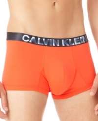 These Calvin Klein micro trunks have a bold color and a body defining fit for a look that's stylish and sleek. These Calvin Klein micro trunks have a bold color and a body defining fit for a look that's stylish and sleek.