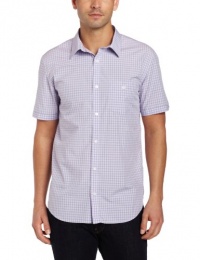 Calvin Klein Sportswear Men's Short Sleeve Yarn Dye Ombre Check Poplin Woven