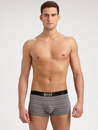 Simplified stripes and the cool breathability of cotton make up this comfortable underpinning.Elastic logo waistbandInseam, about 295% cotton/5% elastaneMachine washImported Simplified stripes and the cool breathability of cotton make up this comfortable underpinning.Elastic logo waistbandInseam, about 295% cotton/5% elastaneMachine washImported