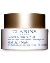 Erase the Years with age-defying luminosity. Revive skin luminosity and diminish visible signs of time on your skin. The essential partner to Vital Light Day, the anti-aging night cream helps boost micro circulation to ensure that you wake to a healthy-looking and revitalized complexion. 1.7 oz. 