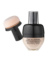 The first micro-vibrating mineral foundation. See a pixel-precise complexion with 14-hour wear. Never messy. Never so simple. Simply push the button and let the velvety cushion applicator glide effortlessly across skin for perfect coverage. 7,000 micro-vibrations per minute break down the featherweight mineral powder for seamless blendability. Talc-free, oil-free, fragrance-free. Safe for all skin types, even sensitive skin. The first micro-vibrating mineral foundation. See a pixel-precise complexion with 14-hour wear. Never messy. Never so simple. Simply push the button and let the velvety cushion applicator glide effortlessly across skin for perfect coverage. 7,000 micro-vibrations per minute break down the featherweight mineral powder for seamless blendability. Talc-free, oil-free, fragrance-free. Safe for all skin types, even sensitive skin.
