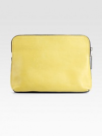 Stash your beauty essentials in this handy zip-bag crafted from butter-smooth leather.Zip-top closure10¾W X 8H X 2½DImported Stash your beauty essentials in this handy zip-bag crafted from butter-smooth leather.Zip-top closure10¾W X 8H X 2½DImported