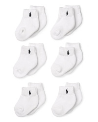 Ralph Lauren Childrenswear Infant Boys' Layette 6 Pack Socks - Sizes 0-6 Months Ralph Lauren Childrenswear Infant Boys' Layette 6 Pack Socks - Sizes 0-6 Months