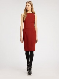 This sleek, body-skimming silhouette is impeccably tailored to flatter your figure.BoatneckSleevelessFront and back dartsV backAbout 23 from natural waist99% wool/1% nylonDry cleanMade in Italy of imported fabricModel shown is 5'9½ (176cm) wearing US size 4. This sleek, body-skimming silhouette is impeccably tailored to flatter your figure.BoatneckSleevelessFront and back dartsV backAbout 23 from natural waist99% wool/1% nylonDry cleanMade in Italy of imported fabricModel shown is 5'9½ (176cm) wearing US size 4.