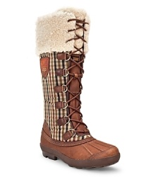 Haute chocolate. Cozy bittersweet plaid meets a froth of warm shearling in UGG® Australia's wintry lace-ups. Haute chocolate. Cozy bittersweet plaid meets a froth of warm shearling in UGG® Australia's wintry lace-ups.