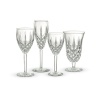 Legendary Waterford is the only crystal maker in the world that promises never to discontinue a pattern. Araglin is one of Waterfords most popular and traditional patterns, in brilliantly-cut clear crystal.Shown from left to right: 10 oz Goblet, 6 oz Contemporary Champagne, 6 oz Claret.