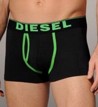 Diesel Men's Blade Fresh and Bright Brief, Black/Green, Small