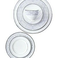 Soft and romantic, the Alana Collection is adorned with a white, textured design atop an intricate blue pattern. This fine bone china adds more than just a touch of elegance to your table Soft and romantic, the Alana Collection is adorned with a white, textured design atop an intricate blue pattern. This fine bone china adds more than just a touch of elegance to your table