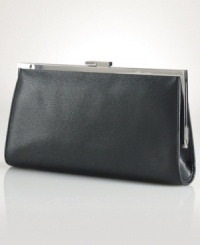 After hours affairs deserve an elegant accent, like this chic leather design from Lauren Ralph Lauren. Exquisitely sleek and sized for the essentials, it looks effortless under your arm. After hours affairs deserve an elegant accent, like this chic leather design from Lauren Ralph Lauren. Exquisitely sleek and sized for the essentials, it looks effortless under your arm.