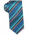 Up your office style with this handsome silk printed tie by Alfani.