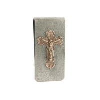 Rose Gold and Silver Tone Crucifix Money Clip Rose Gold and Silver Tone Crucifix Money Clip