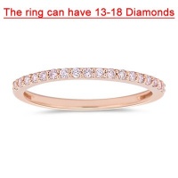 1/4 (0.21-0.27) Cts Natural Pink Diamond Ring in 10K Pink Gold 1/4 (0.21-0.27) Cts Natural Pink Diamond Ring in 10K Pink Gold