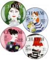 Charm them. Full of fabulous advice, the Make Headlines tidbit plates read witty and chic with colorful illustrations and cover lines that echo your favorite mags. A great gift from kate spade new york.