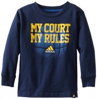 Adidas Boys 2-7 Long Sleeve Swagger Tee, Navy, 5 Adidas Boys 2-7 Long Sleeve Swagger Tee, Navy, 5
