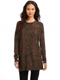 THE LOOKContrasting snakeskin printRibbed knit trimTHE FITAbout 30 from shoulder to hemTHE MATERIALCotton/modalCARE & ORIGINHand washImportedModel shown is 5'8 (172½cm) wearing US size Small. THE LOOKContrasting snakeskin printRibbed knit trimTHE FITAbout 30 from shoulder to hemTHE MATERIALCotton/modalCARE & ORIGINHand washImportedModel shown is 5'8 (172½cm) wearing US size Small.