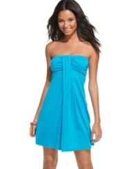 A cute swimsuit deserves a cute cover-up! Layer on this flirty Hula Honey A-line dress for a pretty poolside look -- an everyday value! A cute swimsuit deserves a cute cover-up! Layer on this flirty Hula Honey A-line dress for a pretty poolside look -- an everyday value!