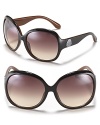 Oversized round sunglasses with an adorable Miss Marc graphic at temples.
