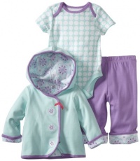 Offspring- Baby Girls Newborn Crystal 3 Piece Jacket Set, Lavender Multi, 6 Months Offspring- Baby Girls Newborn Crystal 3 Piece Jacket Set, Lavender Multi, 6 Months